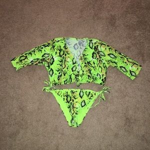 ASOS Neon Green Swimsuit NWT Size 16 Women’s